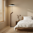 Solid Wood Arc Floor Lamp Florion – Lifestyle View 2
