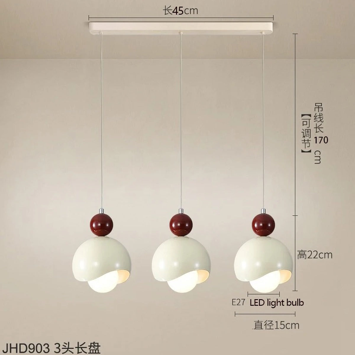 Lacquered Iron Dome Pendant Light – Narello – Product Detail 10