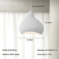 Organic Teardrop Plaster Pendant Light – Zarlix – Product Detail 6