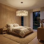 Metal Chain Tassel Chandelier Celsira – Bedroom Night Ambient
