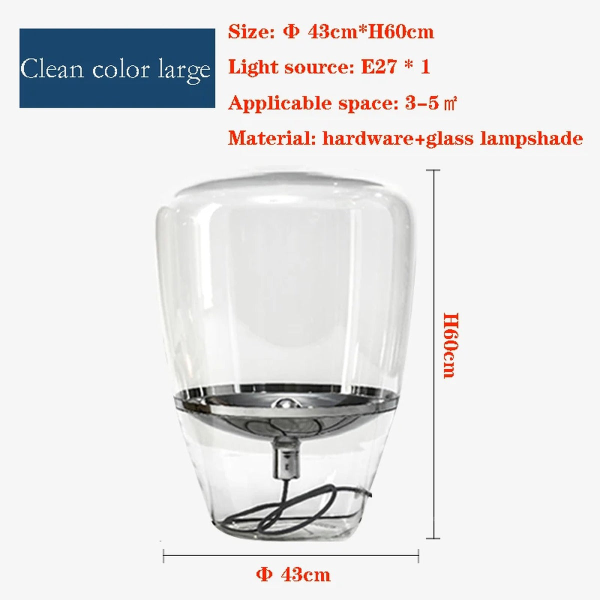 Smoked Glass Tapered Table Lamp Orvelux – Product Detail 13
