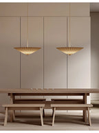 Janvoria pendant light — Natural Rib finish, detail pair