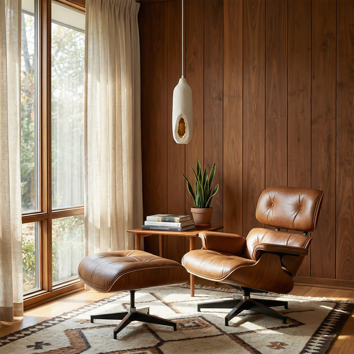 Warm Resin Dome Pendant Light Cadovel – Lifestyle View 2