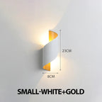 Cendrix spiral wall light — White + Gold, Small, 23cm