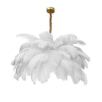 Ostrich Feather Statement Chandelier – Plumaire – White, Studio Detail