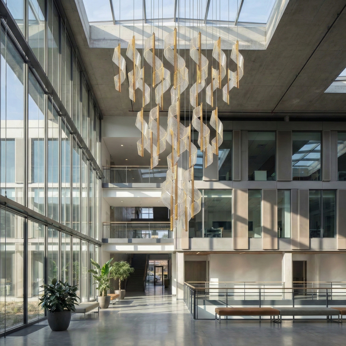 Spiral Arm Statement Chandelier Lalmon – Hero Shot