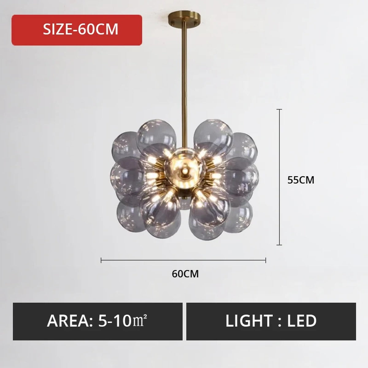 Bubble Glass Flower Chandelier Cloudaris – Product Detail 7