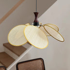 Woven Linen Petal Disc Pendant Light – Florenth – Product Detail 5