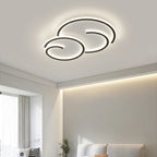 Praixion Round Double Ring LED ceiling light, matte black