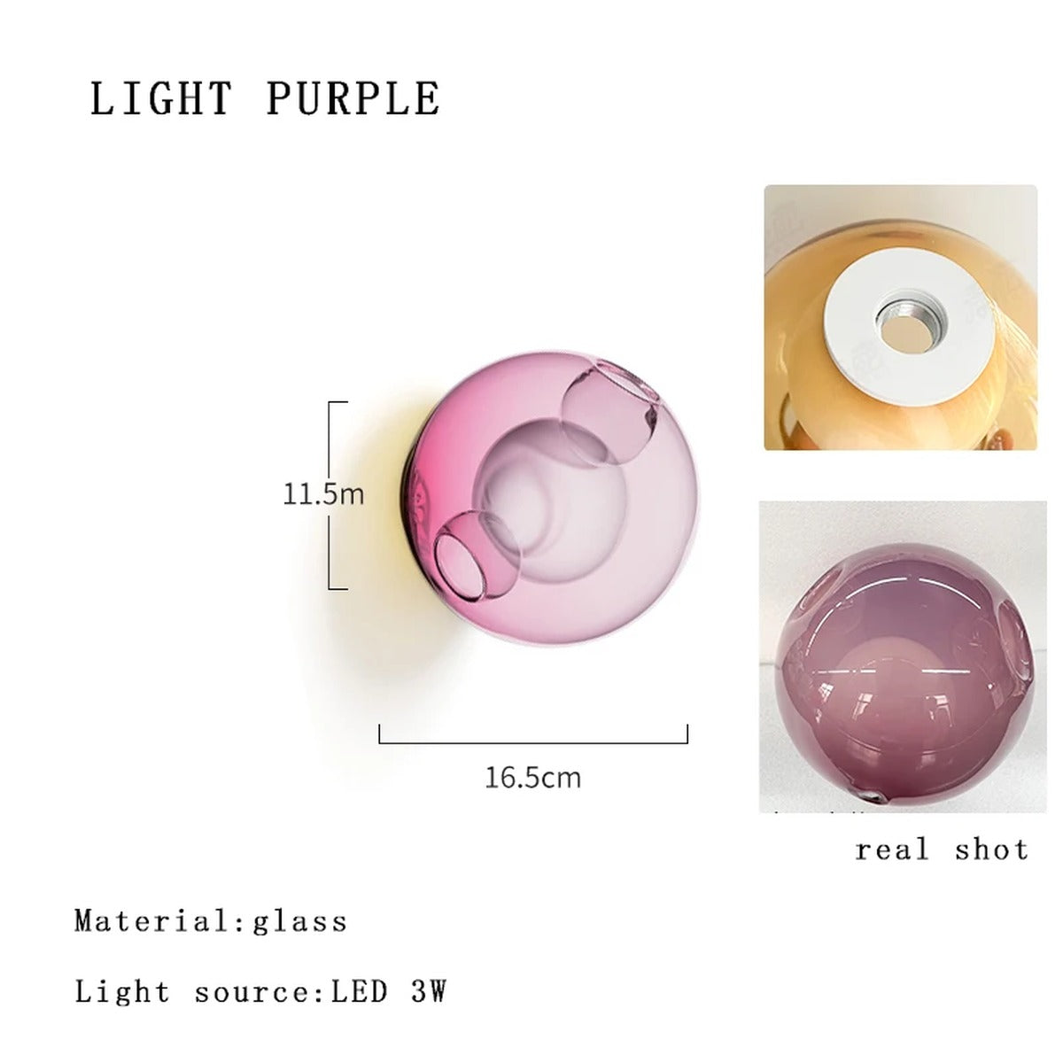 Pendant Light Luxara — Purple