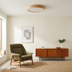 Solid Wood Drum Flush Ceiling Light Balero – Product Detail 5