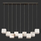Rectalux alabaster stone cube pendant — close-up cube shades