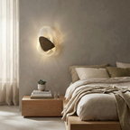 Sculptural Crystal Wall Sconce Aurvex - Black finish in bedroom