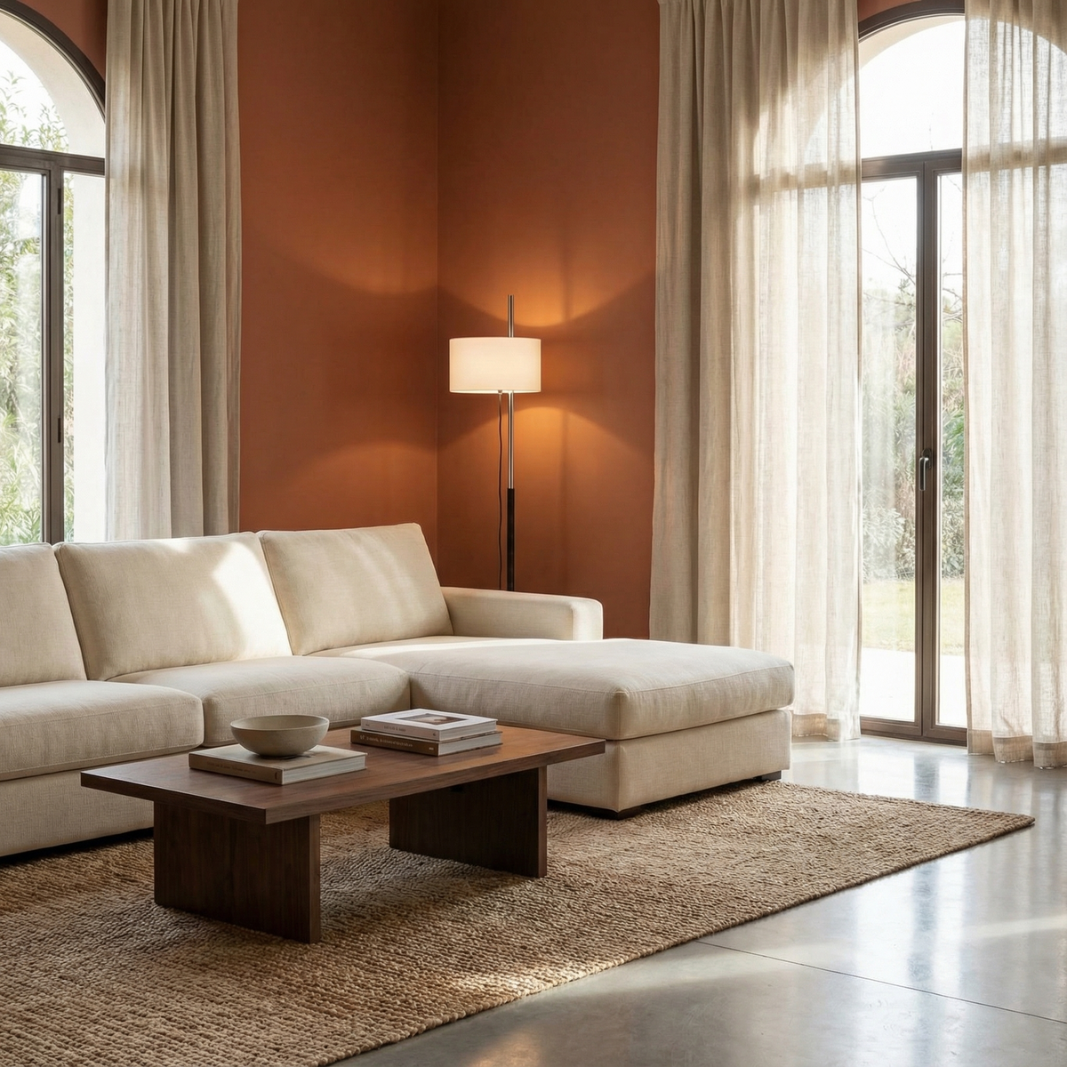 Adjustable Metal Floor Lamp Laldon - Warm White 3000K in Living Room