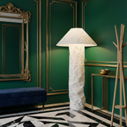 Contemporary Fabric Metal Floor Lamp Jovaris – Lifestyle View 2