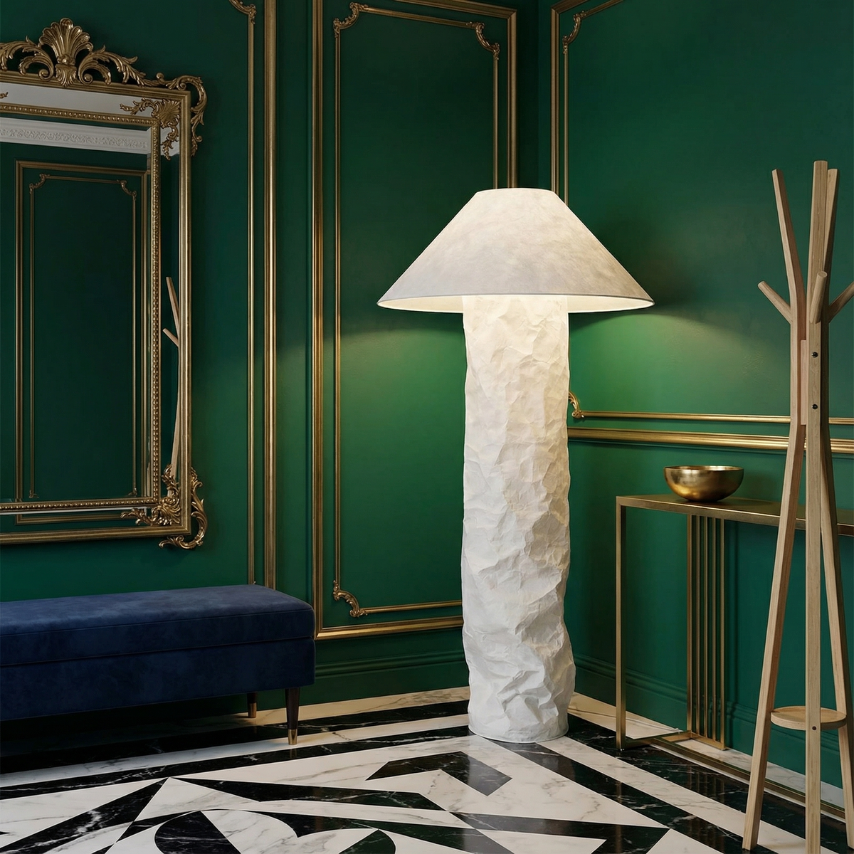 Contemporary Fabric Metal Floor Lamp Jovaris – Lifestyle View 2