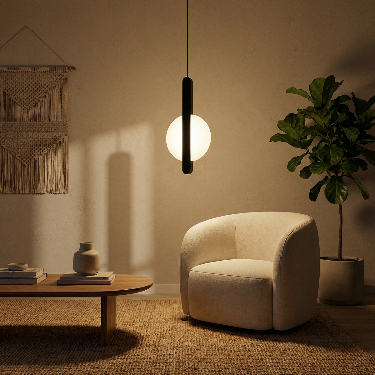 Minimal Aluminum Cylinder Pendant Light Axloren – Product Detail 12