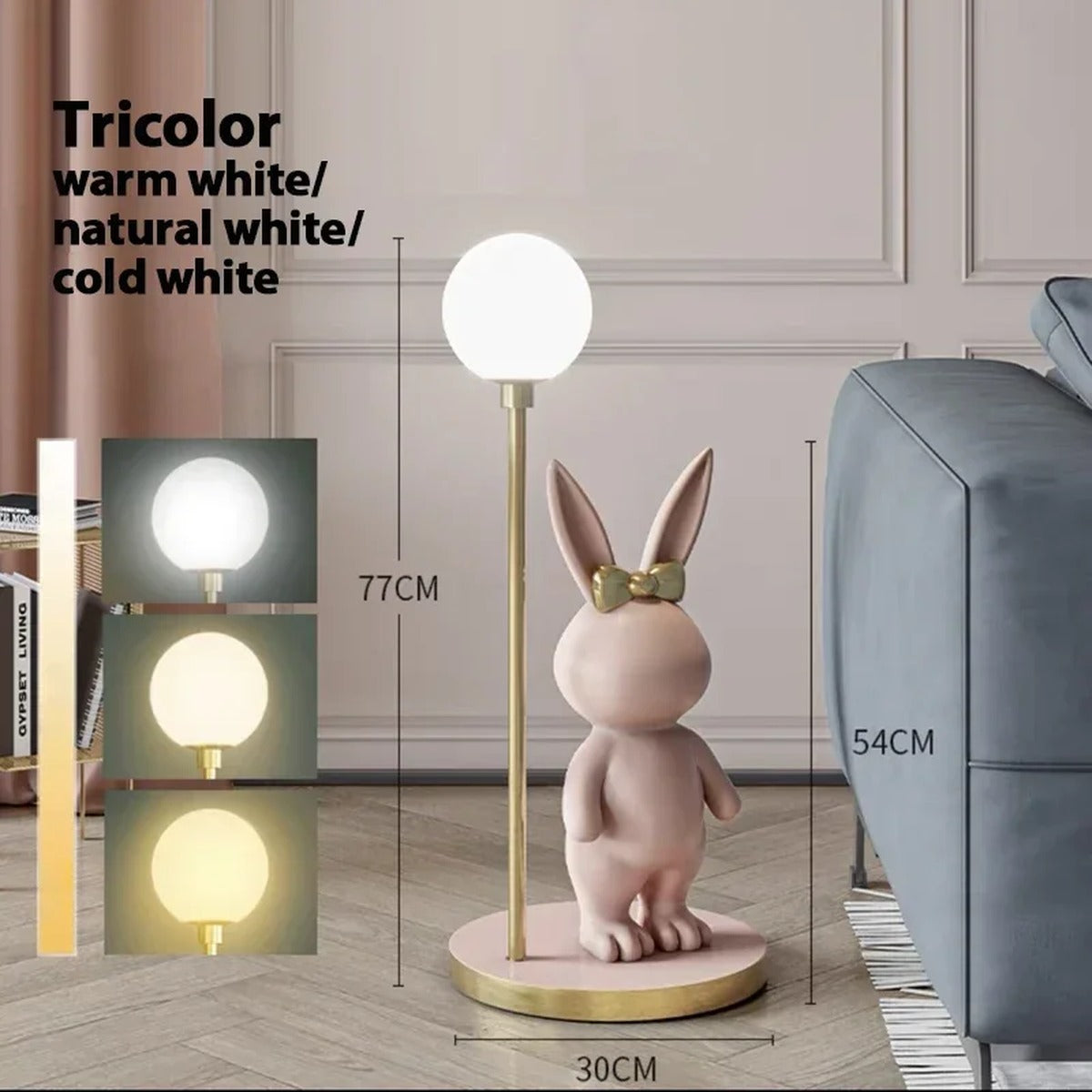 Modern Table Lamp Velvix — Pink Without Table
