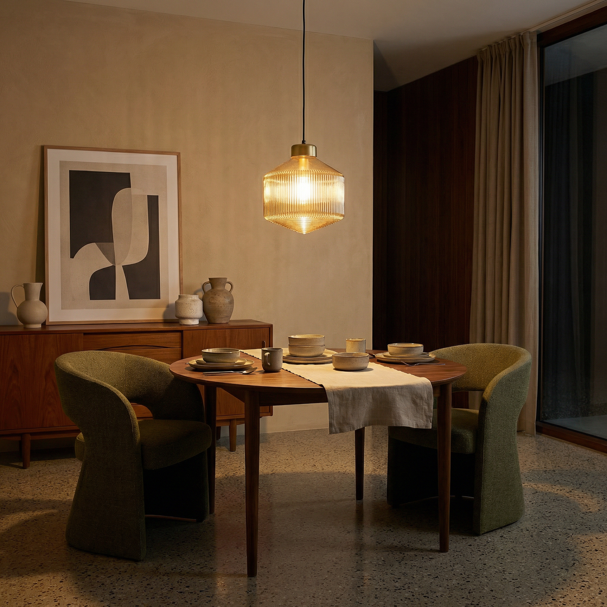 Modern Glass Pendant Light Arlon
