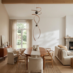 Polished Gold Sculptural Pendant Light Zenara – Lifestyle View 3