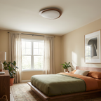 Elegant Natural Wood Flush Mount Balor – Walnut Lifestyle