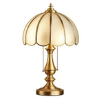 Art Deco Brass Dome Lamp Torvix — studio view