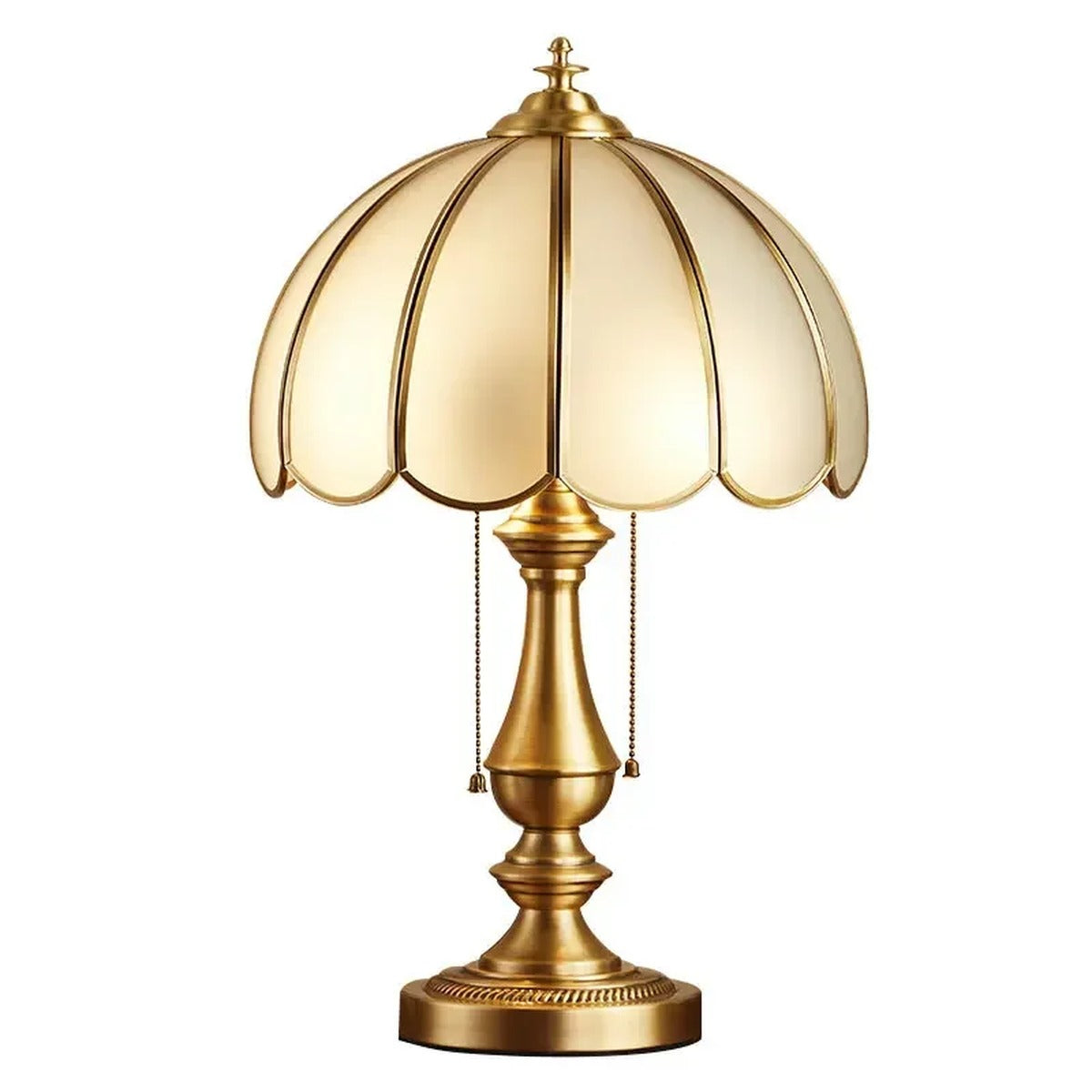Art Deco Brass Dome Lamp Torvix — studio view