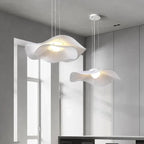 Sculptural Pleated Fabric Pendant – Dominaire – Lifestyle - Pendant Duo