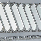 Serpentine Crystal Linear Chandelier Oevanthos — crystal facet detail