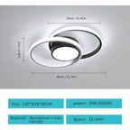 Modern Aluminum Flush Mount Ceiling Light Jorovex – Dimensions