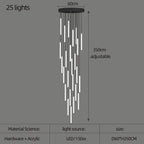 Slim LED Cylinder Tube Pendant Cluster – Graviton – Product Detail 16