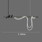 Sculptural LED Rope & Spotlight Linear Chandelier – Relionix – Product Detail 10