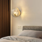 Sculptural Molten-Form Wall Sconce Varodrix – Chrome, Bedroom Lifestyle