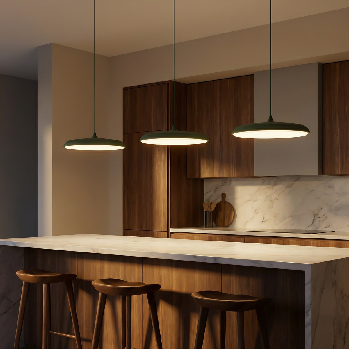 Matte Metal Dome Pendant Light Belrano – Hero Shot