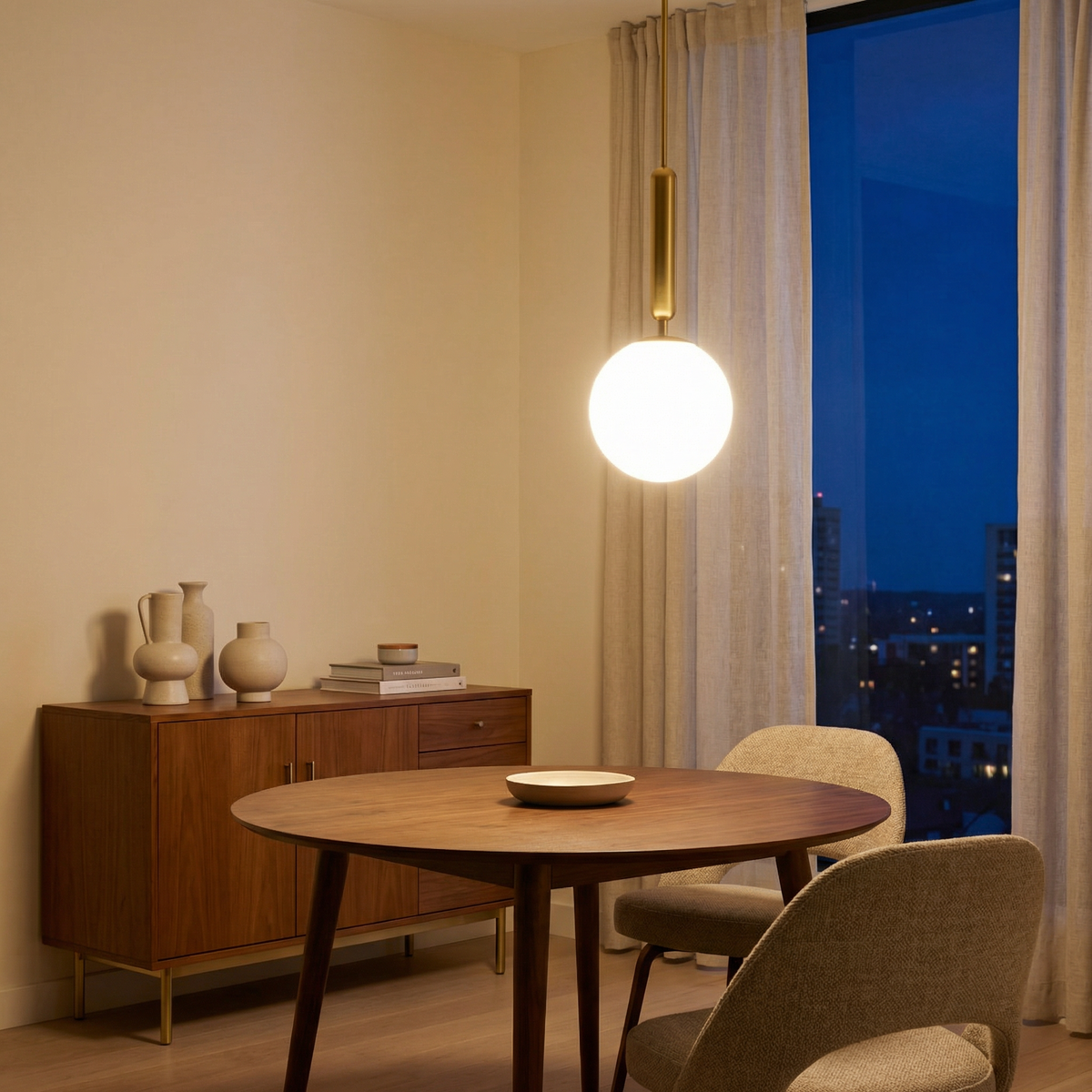 Contemporary Metal Globe Pendant Light Spherion – Product Detail 7