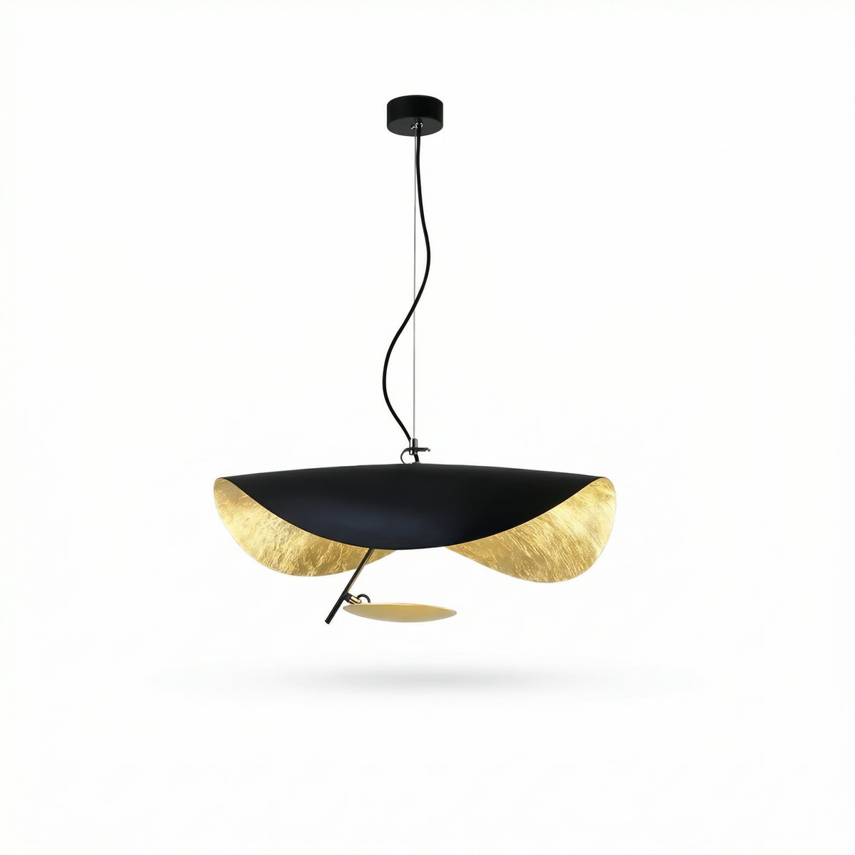 Sculptural Gold-Leaf Petal Pendant Light – Revonthal – Studio View