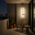 Elixora Linear Outdoor Wall Light - Black finish