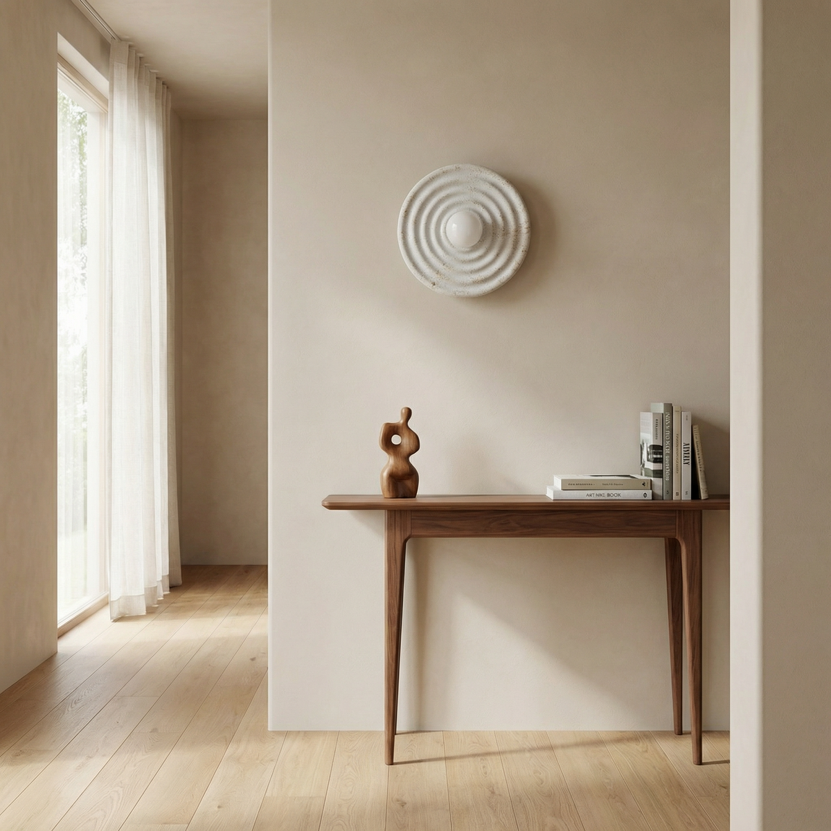 Organic Resin Wall Sconce Borelo – Lifestyle View 4