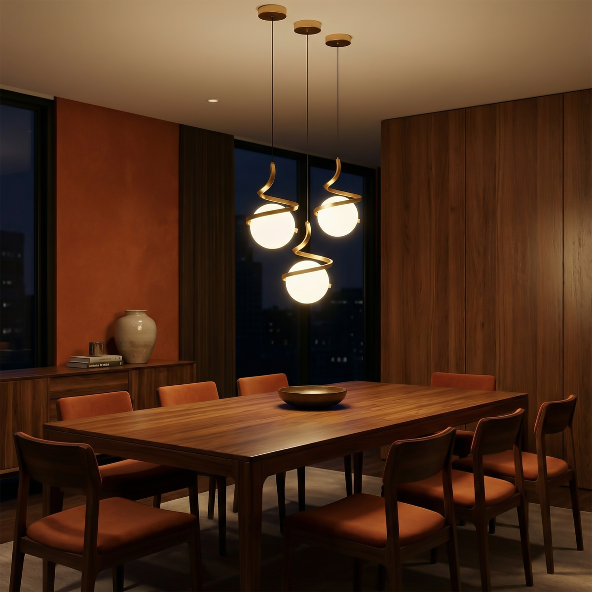 Luxe Glass Globe Pendant Light Barovex – Lifestyle View 2
