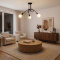 Retro Gold Wire Arm Ceiling Light Arula – Lifestyle View 2