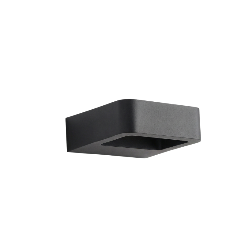 Industrial Black Metal Outdoor Wall Light Karvenis – matte black aluminium body