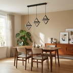 Modern Aluminum Square Pendant Light Telvoria – Lifestyle View 4