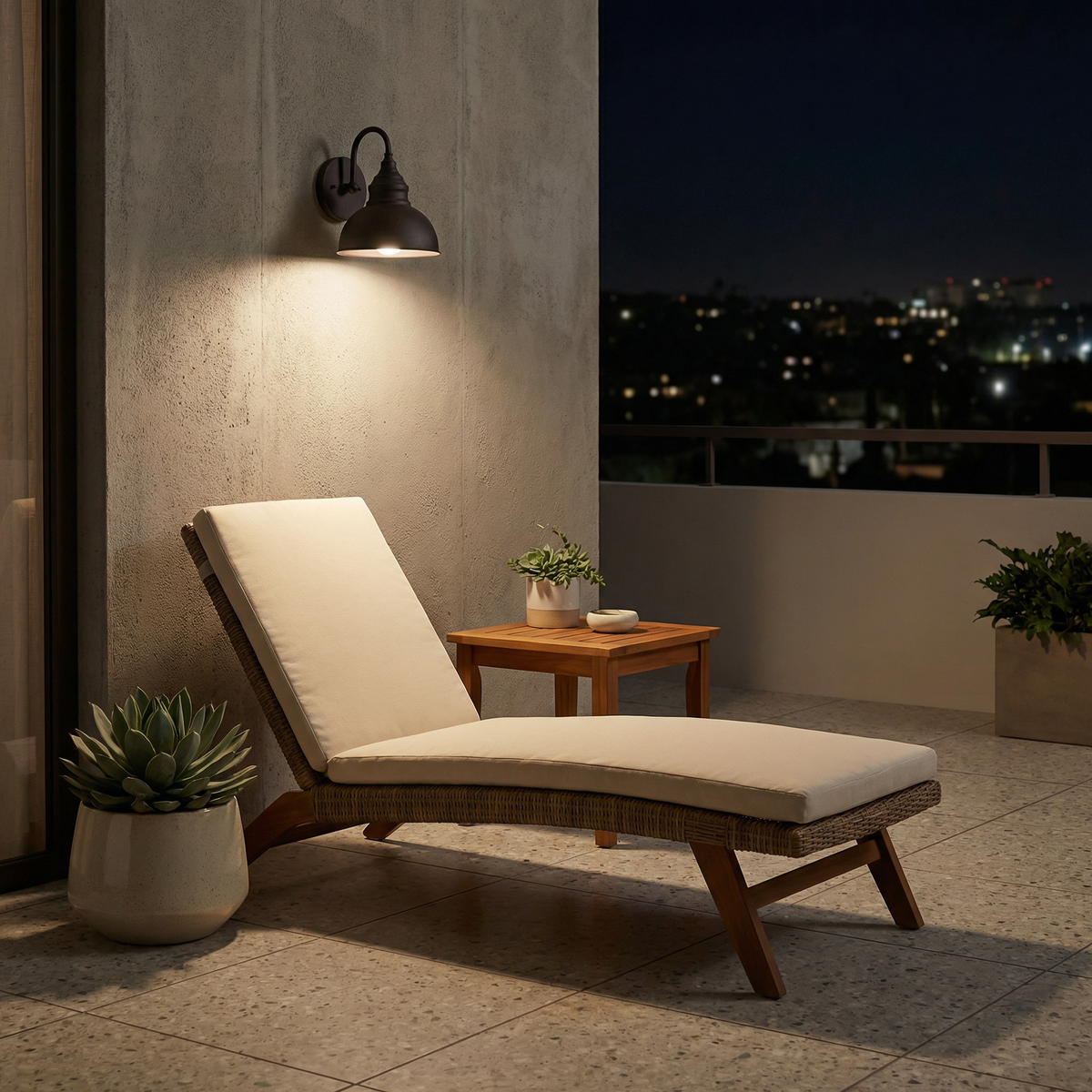Industrial Rust Patina Gooseneck Wall Sconce Barnox – Lifestyle View 3