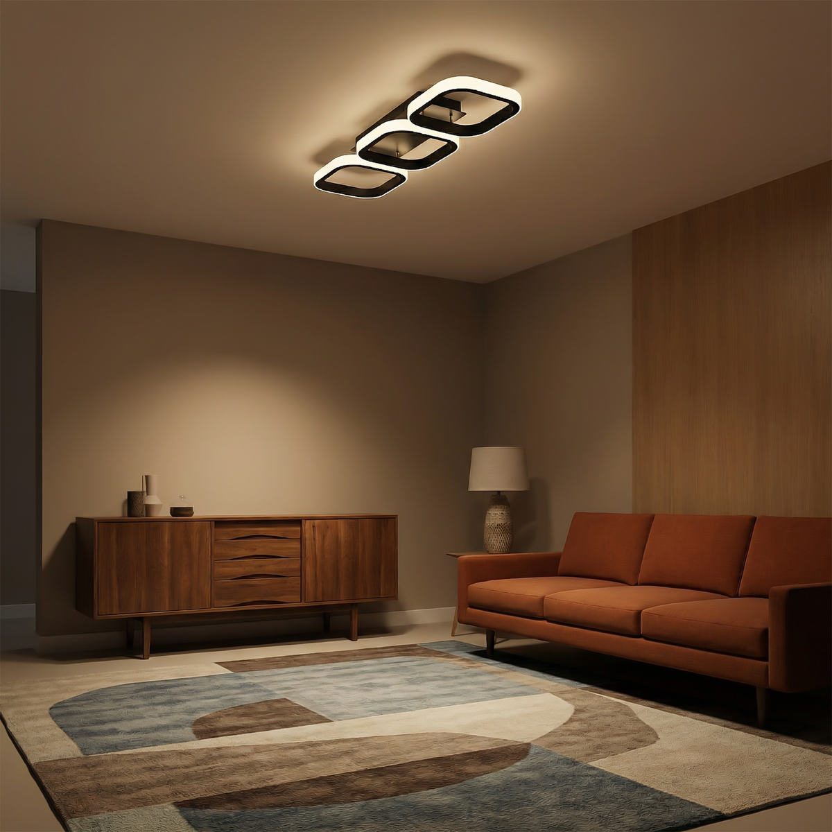 Lightweight Aluminum Square Ceiling Light Parvex – Lifestyle View 2