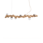 Sculptural Metal Bubble Chandelier – Lumivorn – Gold, Full Length Studio Shot