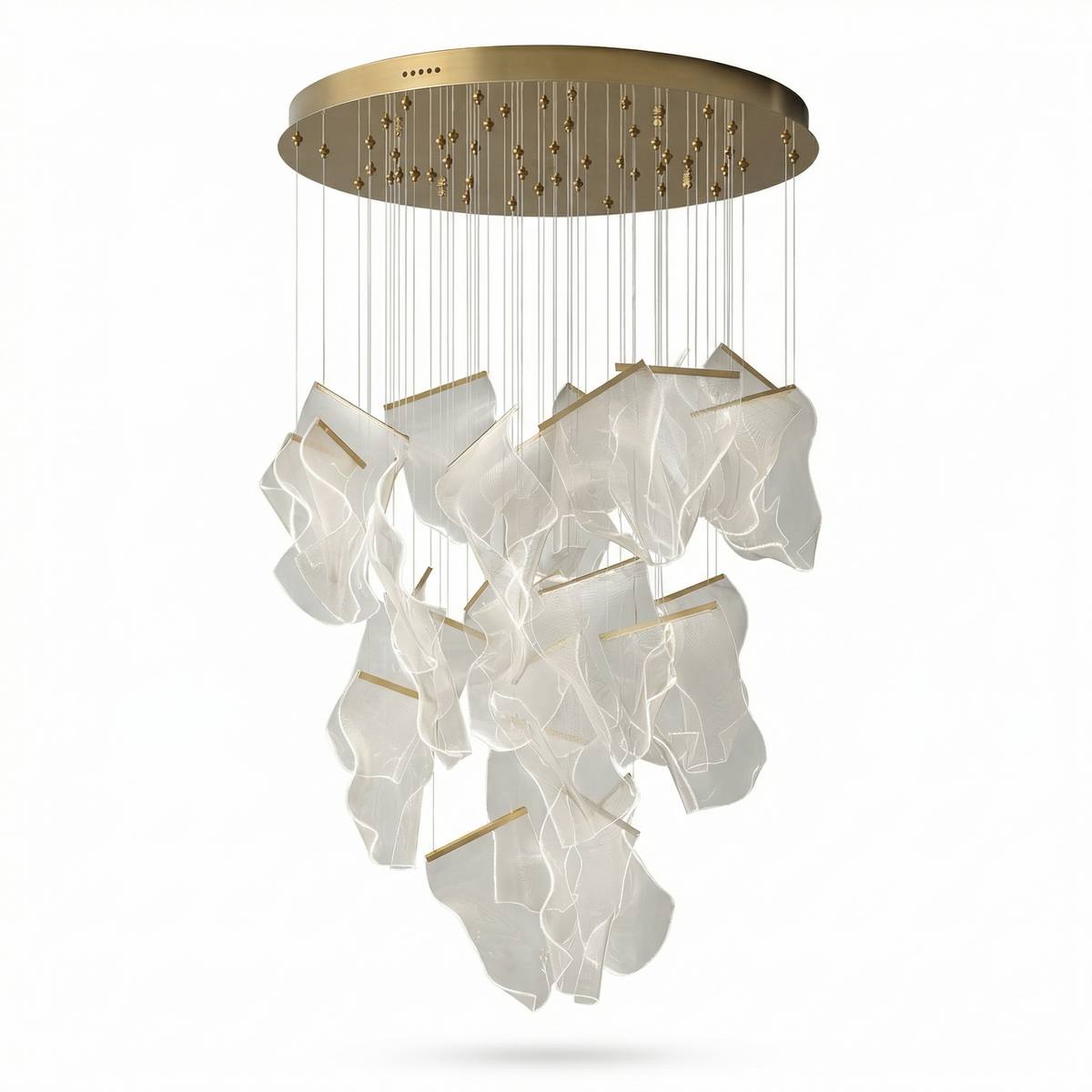 Grand Sculptural Chandelier Areva – Cascading Acrylic Shades – Product Detail 7