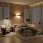 Refined Lightweight Aluminum Wall Sconce Meridox – Bedroom Lifestyle
