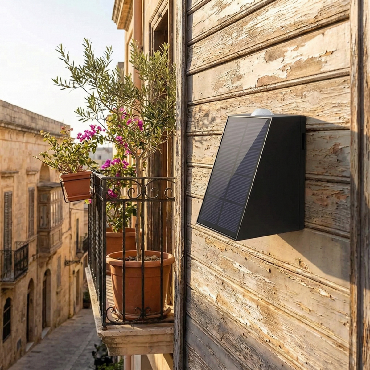 Geometric Metal Outdoor Light Hiron – Lifestyle View 4