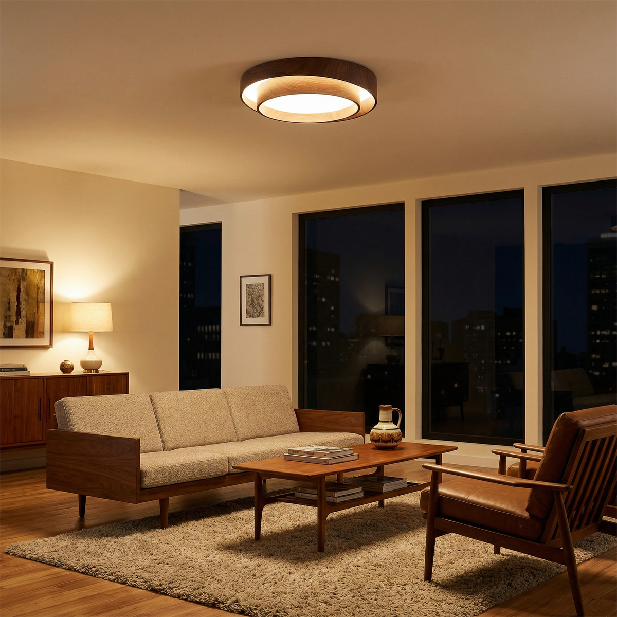 Modern Metal Ring Ceiling Light Gorelo – Hero Shot