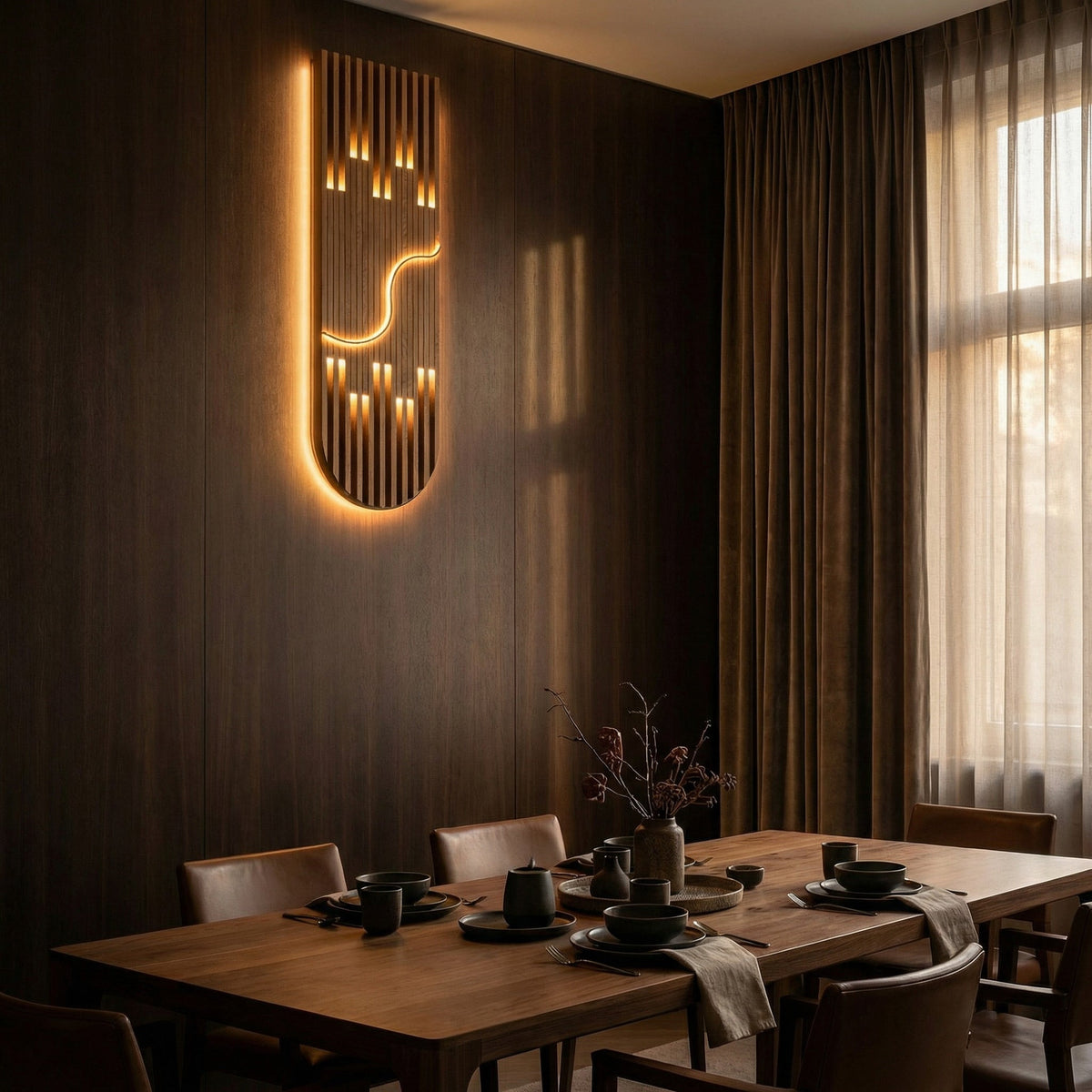 Hand-Finished Copper Linear Wall Sconce Kyran – Hero Shot